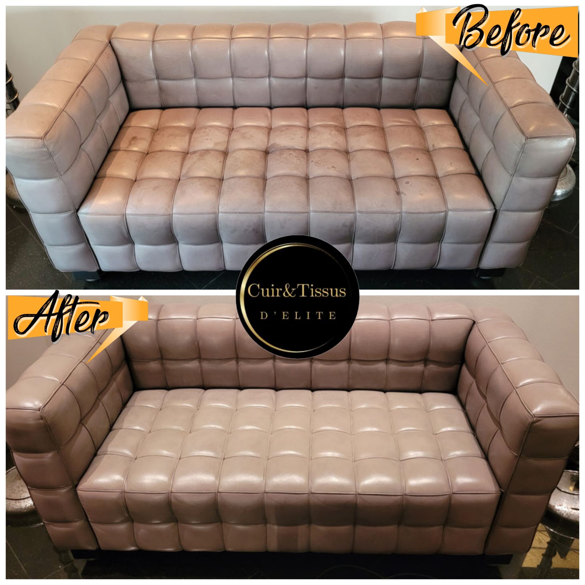 CANAPE CUIR BOMBE