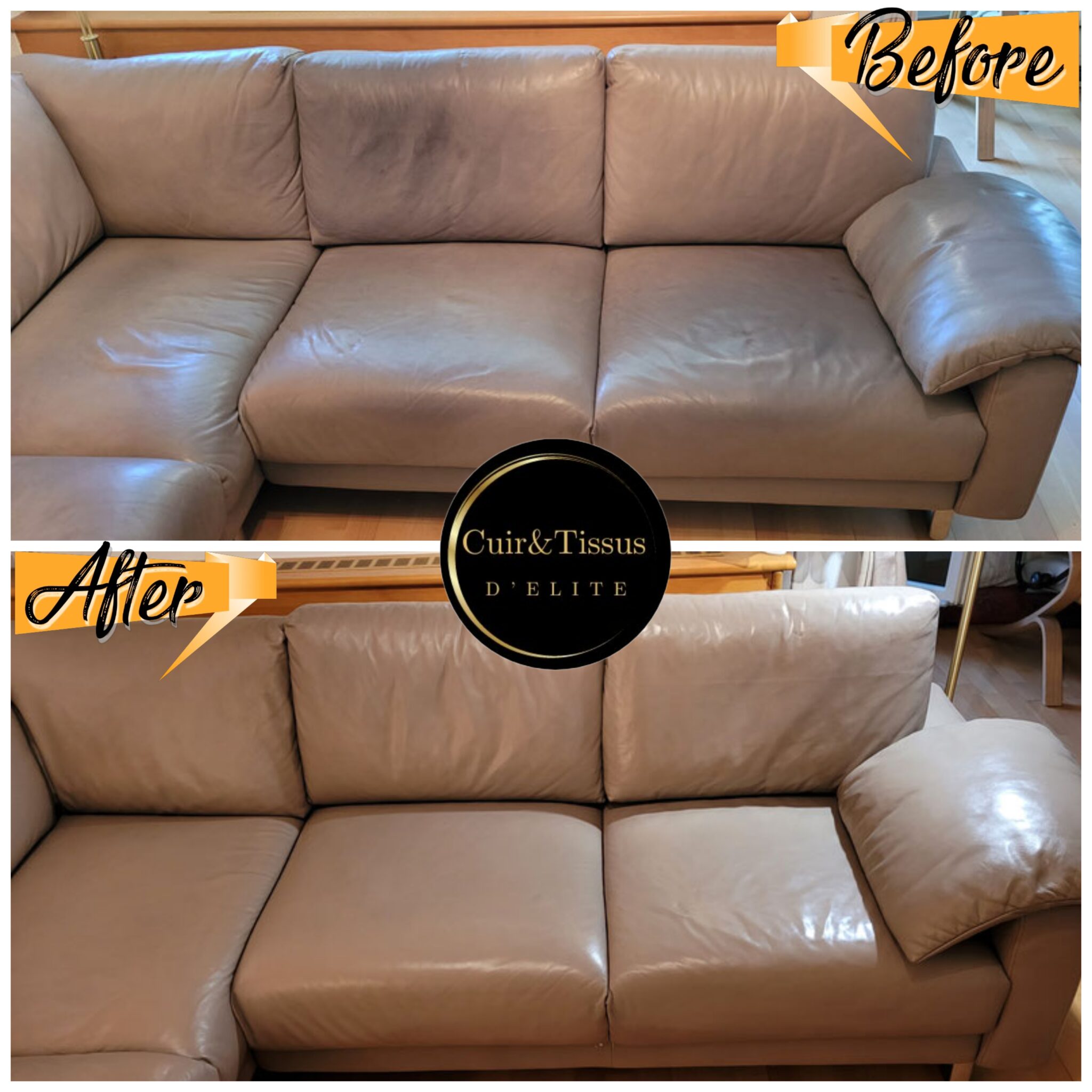 CANAPE ANGLE CUIR